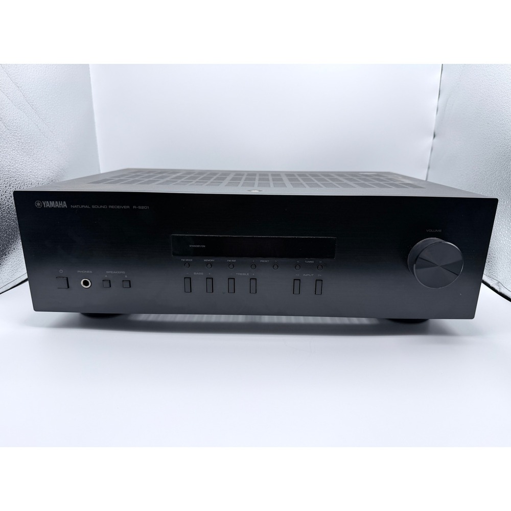 Yamaha R-S201 Natural Sound Stereo Receiver Black AM FM 2 Channel 100W Hi-Fi